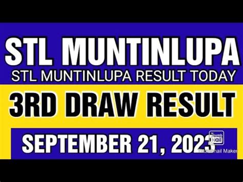 stl muntinlupa result today 2023|STL MUNTINLUPA RESULT TODAY 3RD DRAW DECEMBER .